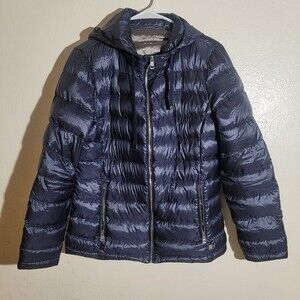 Andrew Marc Lightweight Premium Down Puffer Duck Feather Jacket sz M GUC Flaw